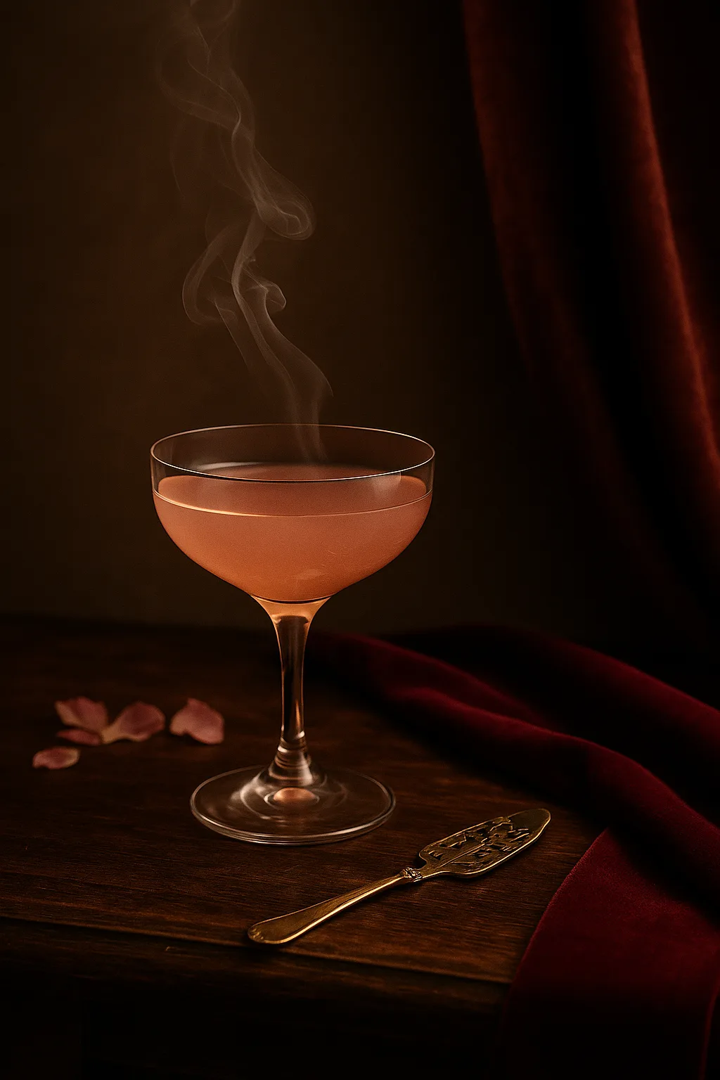 Elegant smoking cocktail showcasing Eleanore's premium THC luxury cannabis experience